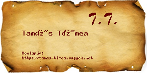 Tamás Tímea névjegykártya