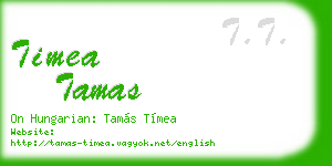 timea tamas business card