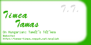 timea tamas business card